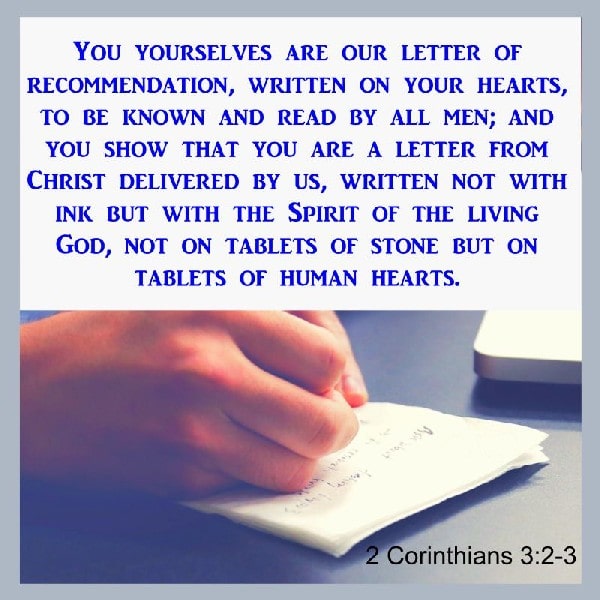 2 Corinthians 3:2-3