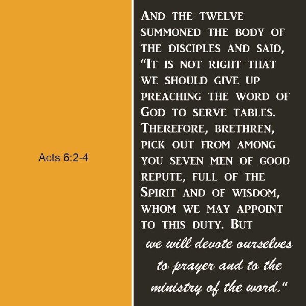 Acts 6:2-4
