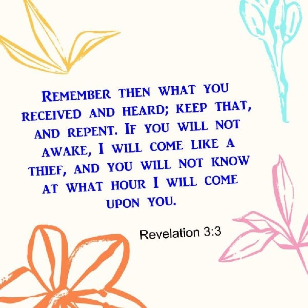 Revelation 3:3