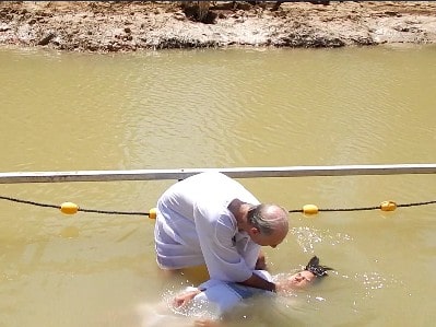 Baptism in river Jordan